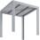 (Grey)Square Garden WPC Bistro PatioTable 75x75cm 4