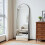 (Black)162×50cm Arched Full Body HD Floor Mirror 1