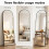 (Black)162×50cm Arched Full Body HD Floor Mirror 7