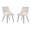 Set Of 2 Iris Boucle Dining Chairs - Ivory 2