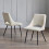 Set Of 2 Iris Boucle Dining Chairs - Ivory 1