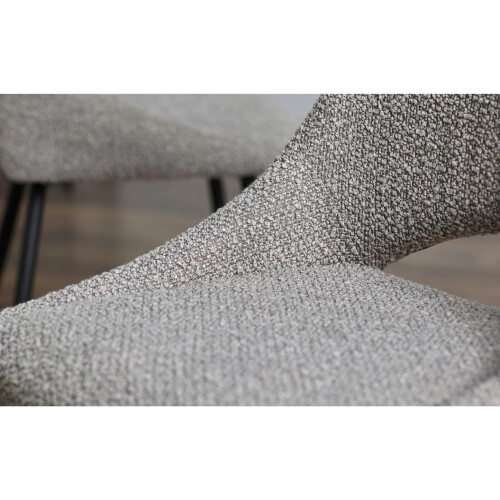 Set Of 2 Iris Boucle Dining Chairs - Grey 2