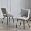 Set Of 2 Iris Boucle Dining Chairs - Grey 1