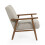 Ivy Sand Chenille Tweed Upholstered Armchair 4