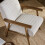 Ivy Sand Chenille Tweed Upholstered Armchair 5