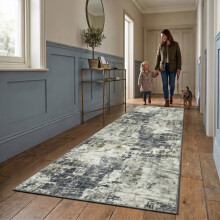 (2ft x 7ft 3in (60x220cm), Frost) Cashmere Traditional Rug Soft Classic Patterned Area Rug for Living Room Bedroom Hallway