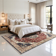 (5ft 3in x 7ft 6in (160x230cm), Whisper) Cashmere Traditional Rug Soft Classic Patterned Area Rug for Living Room Bedroom Hallway