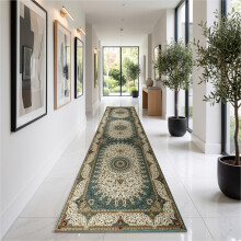 (2ft 7in x 9ft 10in (80x300cm), Willow) Cashmere Traditional Rug Soft Classic Patterned Area Rug for Living Room Bedroom Hallway