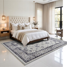 (5ft 3in x 7ft 6in (160x230cm), Serene) Cashmere Traditional Rug Soft Classic Patterned Area Rug for Living Room Bedroom Hallway