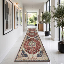 (2ft 7in x 9ft 10in (80x300cm), Whisper) Cashmere Traditional Rug Soft Classic Patterned Area Rug for Living Room Bedroom Hallway