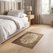(1ft 4in x 2ft (40x60cm), Timeless) Cashmere Traditional Rug Soft Classic Patterned Area Rug for Living Room Bedroom Hallway