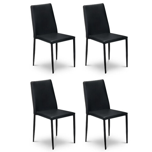 Set Of 4 Jazz Chairs Black 1