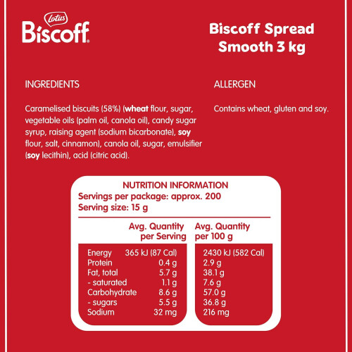 Lotus Biscoff Smooth Spread 3kg 1