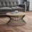 Jersey Round Wire Coffee Table - Euro Oak 1