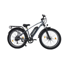 A35+ Fat bike électrique 48 V 15,6 Ah (624 Wh) batterie amovible, moteur moyeu 250 W, pneus 26x4,0, cadre en acier au carbone - gris