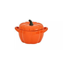 2.1 Litre Stoneware Pumpkin Casserole Dish-Orange