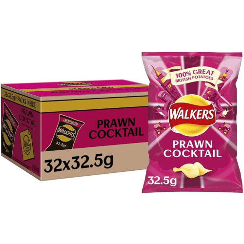 Walkers Walkers Prawn Cocktail Crisps 32.5g x 32
