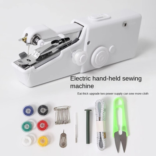 (B) Handheld Sewing Machine Mini Portable Electric Stitcher for Home Travel DIY 1