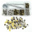 (2) 120 Sets Double-Sided Rivets Leather Craft Tool Kit, Two-Piece Cap Rivets Studs Install Tool, Metal Hat Nails Silver 2