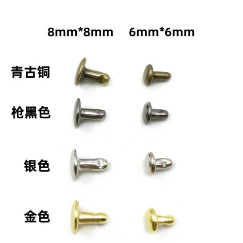 (3) 120 Sets Double-Sided Rivets Leather Craft Tool Kit, Two-Piece Cap Rivets Studs Install Tool, Metal Hat Nails Silver 2