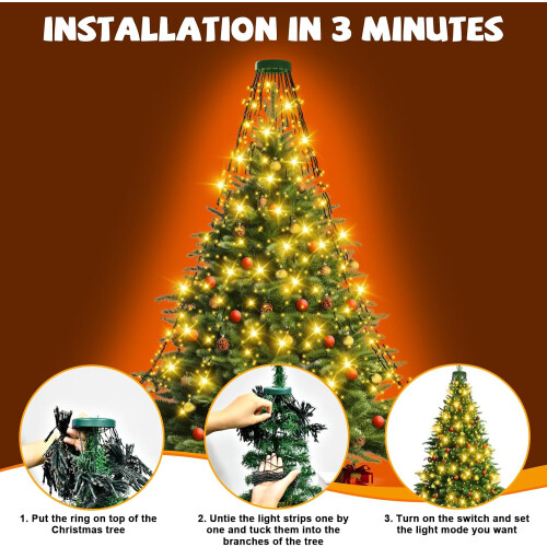 Plastic LED Christmas Lights Warm and Colored with Remote 1