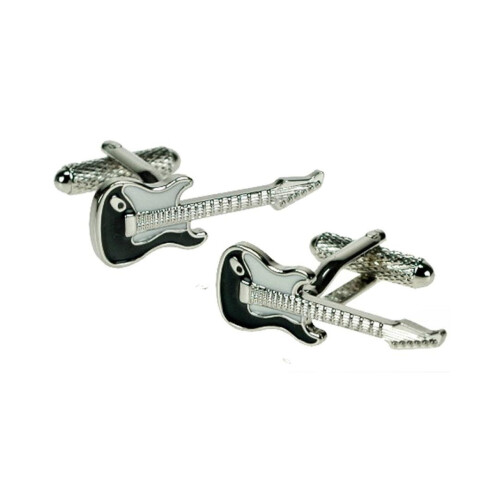 Electric Guitar Cufflinks - Black & White
