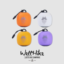 (orange) WELLHIKE Camping Squeeze Rice Ball Light Tent Tarp Ambient Multi-Color Hanging Lamp