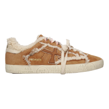 Premiata Baskets Femme Sneakers Stevend 8693M Cuir Premium Beige 39 — chaussures luxe femme, baskets daim beige