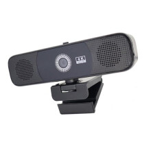 4K UHD Webcam with Built-In Speaker for Virtual Meetings and Presentations