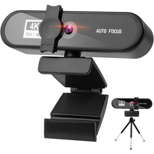4K UHD USB Webcam with Microphone for PC Laptop and Video Calls