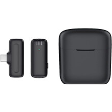 Wireless Lavalier Microphone Charging Case USB-C Noise