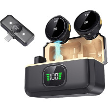 Wireless Lavalier Microphone Charging Case Noise Reduction