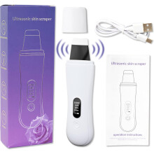 Facial Skin Scrubber Spatula 4-in-1 4 Modes Ultrasonic Ion Care Blackhead Care