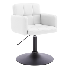 Modern White Lisbon Faux Leather Occasional Arm Chair For Livingroom And Bedroom
