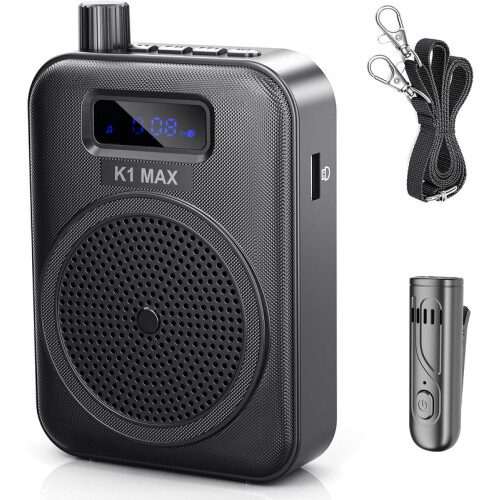 Wireless Voice Amplifier with Bluetooth Lavalier Microphone for Teachers