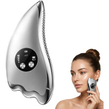 Electric Gua Sha Face Massager 2-in-1 Heated Microcurrent for Face and Neck Skincare