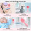 Facial Cleansing Brush Sonic Vibration Silicone Waterproof Rechargeable 8