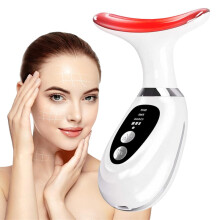 Face and Neck Massager with 7-Color LED Heat and Vibration for Daily Skincare