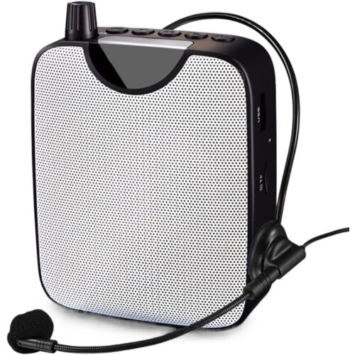 Mini Voice Amplifier with Wired Headset Microphone Recording for Teachers and