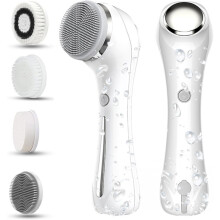 Facial Cleansing Brush 2-in-1 4 Brush Heads Rotating IPX7 Waterproof Rechargeable