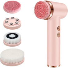 Facial Cleansing Brush 4 Brush Heads 5 Speeds Waterproof Rechargeable