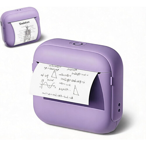 Mini Thermal Sticker Printer 203DPI Inkless 1 Rolls Bluetooth