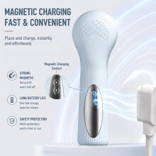 Facial Cleansing Brush Sonic Vibration Silicone IPX7 Waterproof Rechargeable