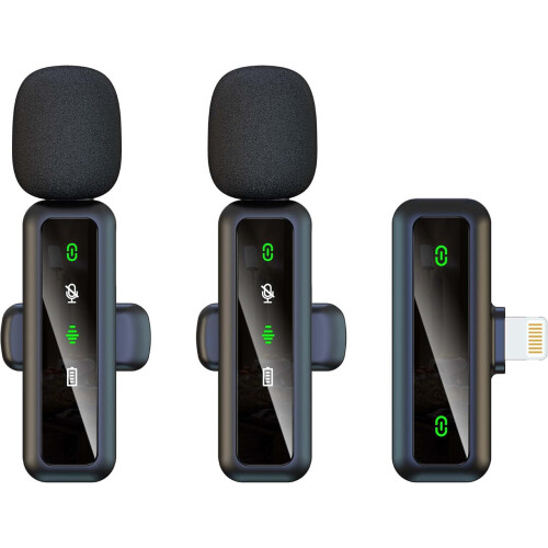 Wireless Lavalier Microphone 2 Pack Noise