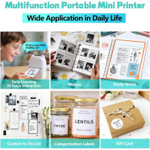 AI Voice Sticker Printer Voice Control for Notes Labels and DIY