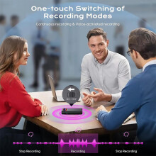 32GB Magnetic Voice Recorder with Playback Screen and AI Noise Reduction