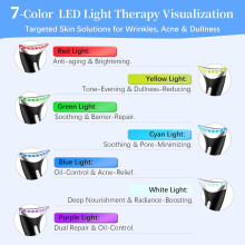 Face and Neck Massager with 7-Color LED Heat and Vibration for Home Skincare