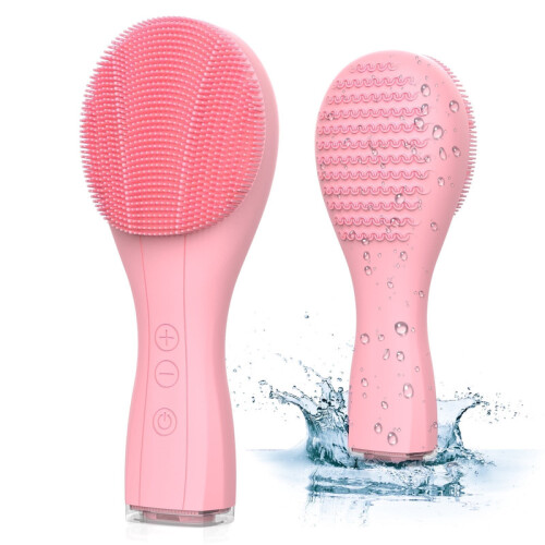 Facial Cleansing Brush Sonic Vibration Silicone Waterproof Rechargeable