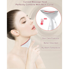 Face and Neck Massager with 45C Heat and 3 Massage Modes for Daily Skincare