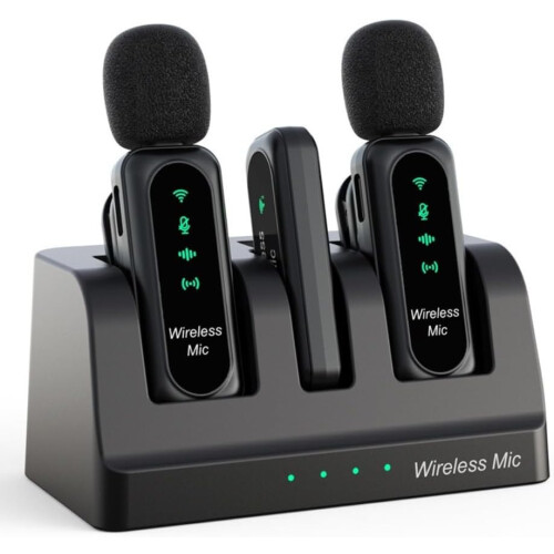 Wireless Lavalier Microphone Noise Reduction for iPhone Android Video Recording